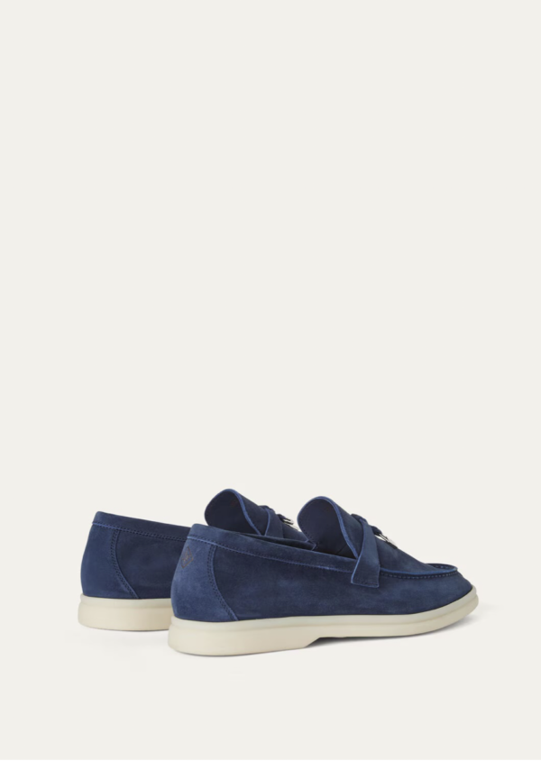 Loro Piana Summer Walk Navy Blue Loafers - Image 5