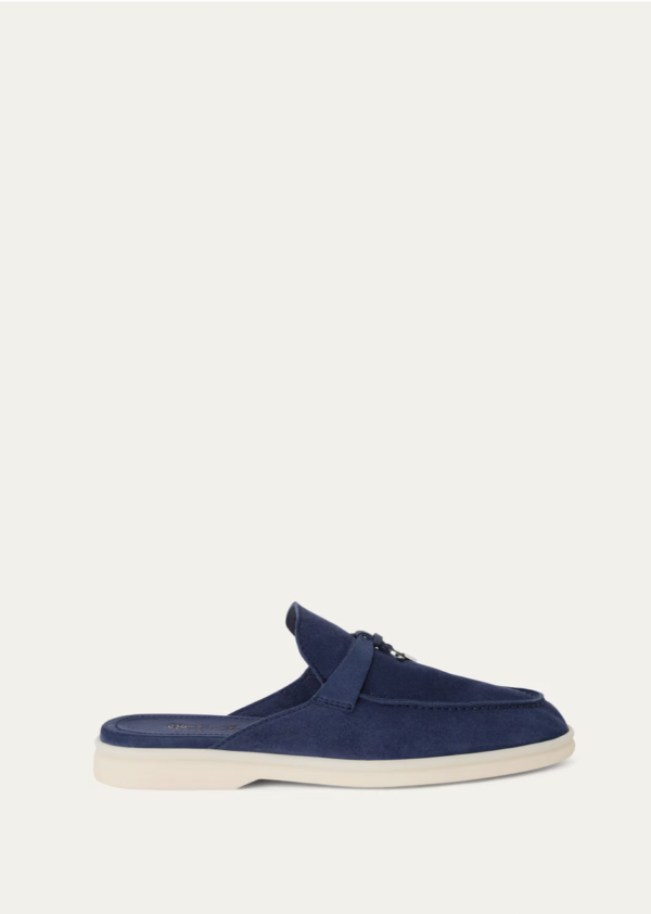Loro Piana Summer Walk Navy Blue Loafers - Image 6