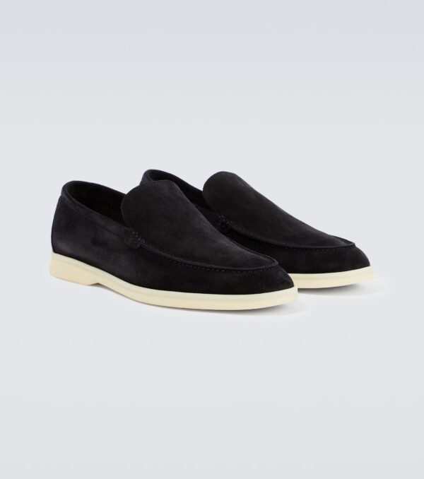 Loro Piana Summer Walk Black Loafers