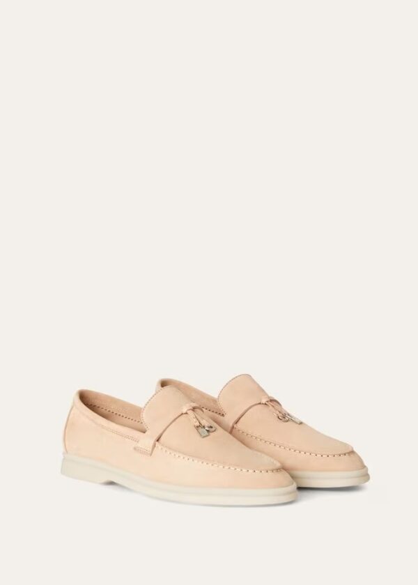 Loro Piana Summer Charms Walk Loafers Pink Sandstone