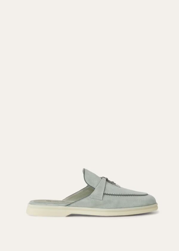 Loro Piana Summer Charms Walk Babouche Loafers Eucalyptus - Image 2