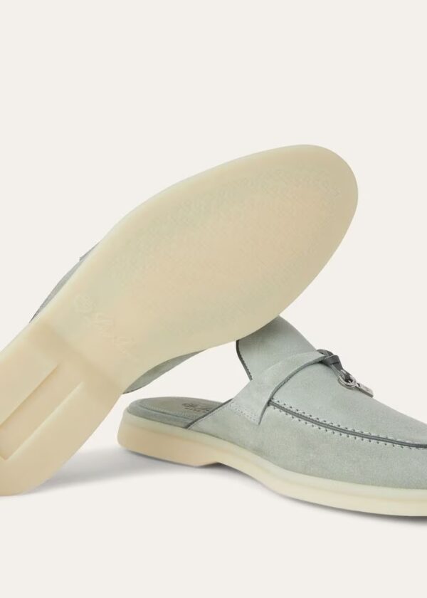 Loro Piana Summer Charms Walk Babouche Loafers Eucalyptus - Image 4