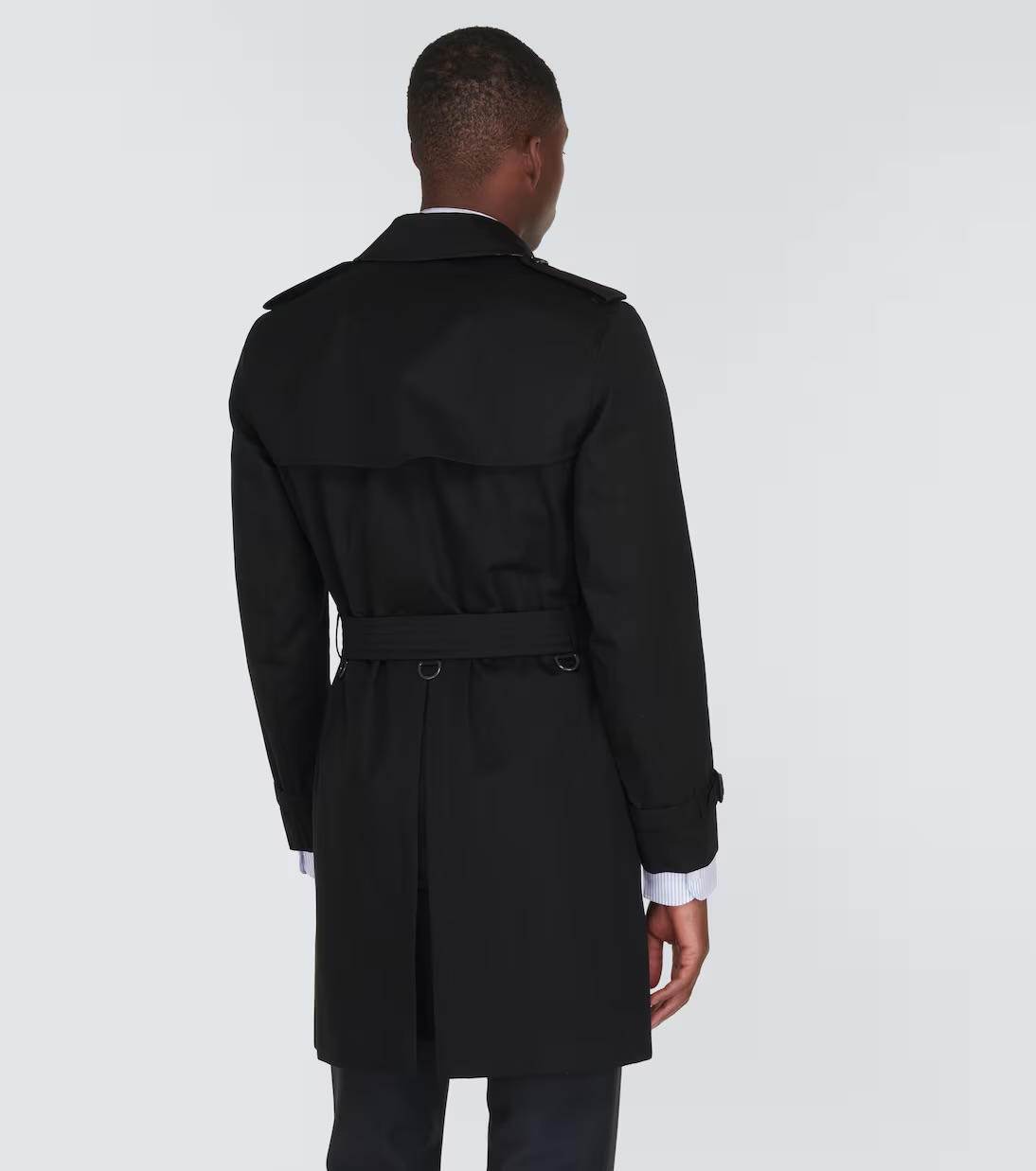 Burberry Cotton Gabardine Trench Coat in Black - Image 3