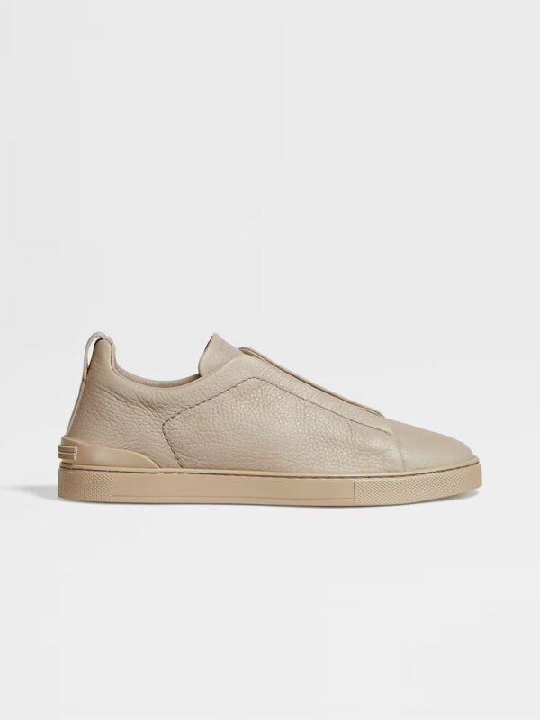 Zegna Beige Deerskin Triple Stitch™ Sneakers - Image 2